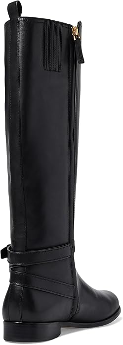 Lauren Ralph Lauren Women's Blayke Buckled Riding Boots Color Black Size 5.5M