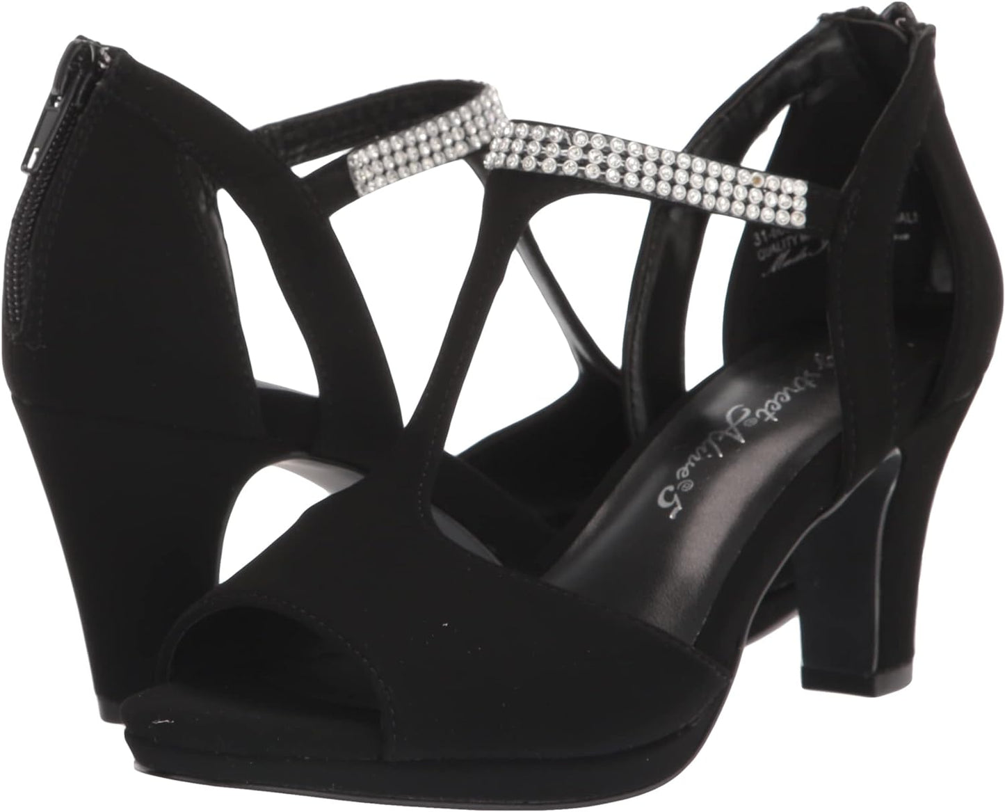 Easy Street Women's Flash Dress Heeled Sandals Color Black Lamy Size 11W