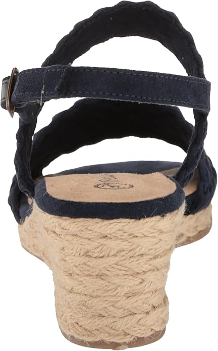 Bella Vita Women's Mariella Espadrille Sandal Navy Suede Size 7