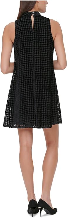 Tommy Hilfiger Women's Velvet Sleeveless Mini Party Shift Dress Color Black Size 12