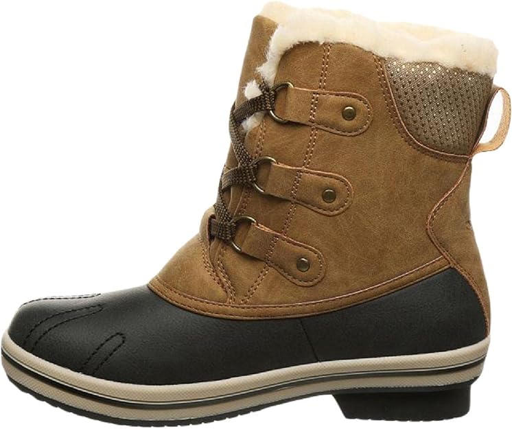 BEARPAW Pawz Women's Ginnie Boots Color Tan/Black Size 8M