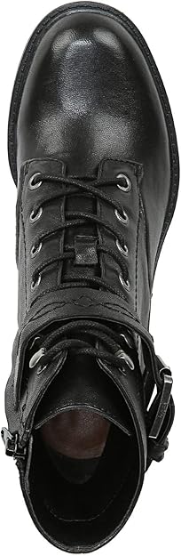 Zodiac Women's Gemma Lace Up Booties Black Leather Size 10
