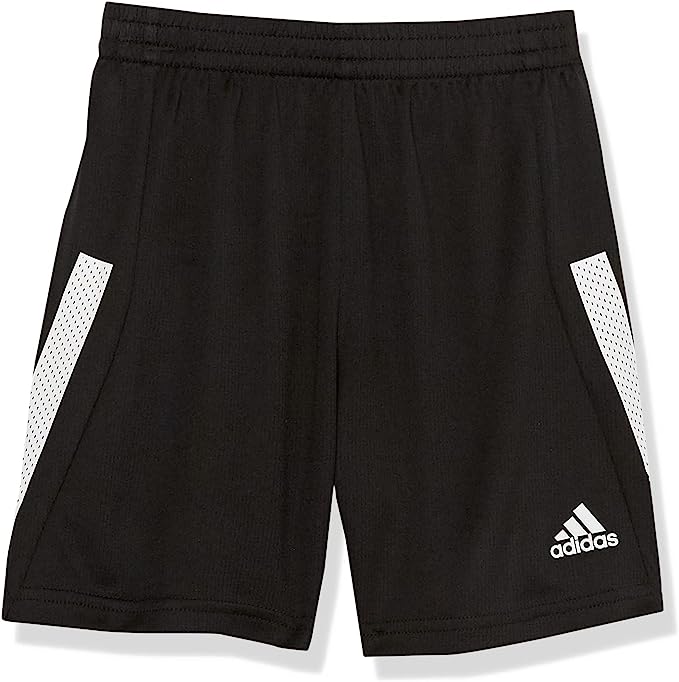 adidas Boys' Elastic Waistband Bold 3s Short Color Black Size S (8)