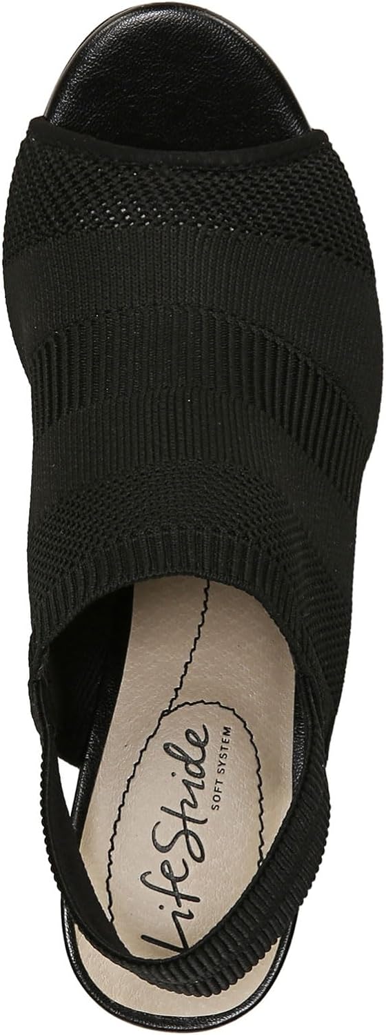 LifeStride Women's Afton Slingback Pump Heeled Sandals Color Black Size 11M