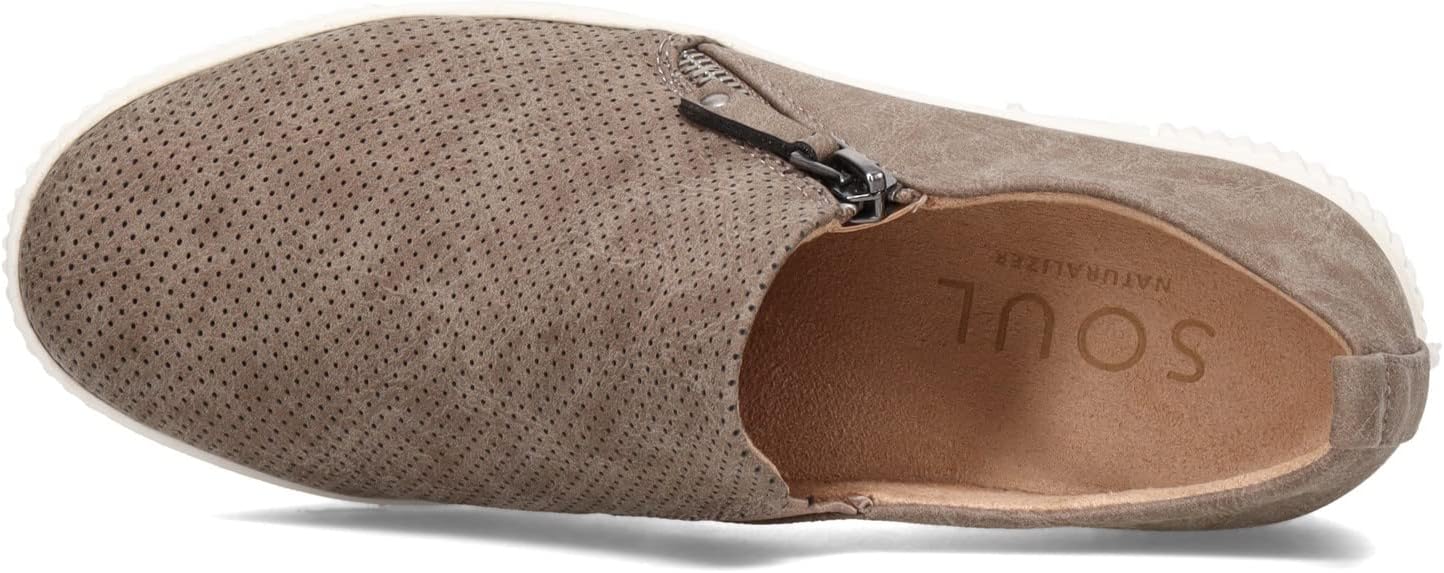 Soul Naturalizer Women's Turner Slip-On Sneakers Grey Faux Leather Size 6W