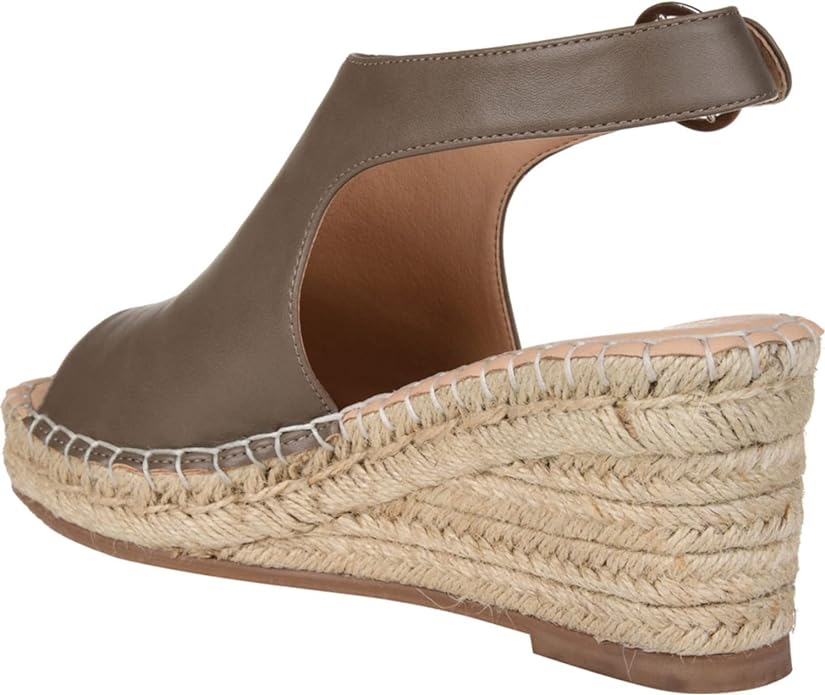 Journee Collection Women's Crew Wedge Sandal Color Taupe Size 6M
