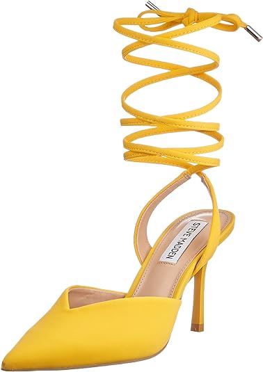 Steve Madden Women's Open Heel Shoe Heeled Sandal   Color Yellow Size 7M