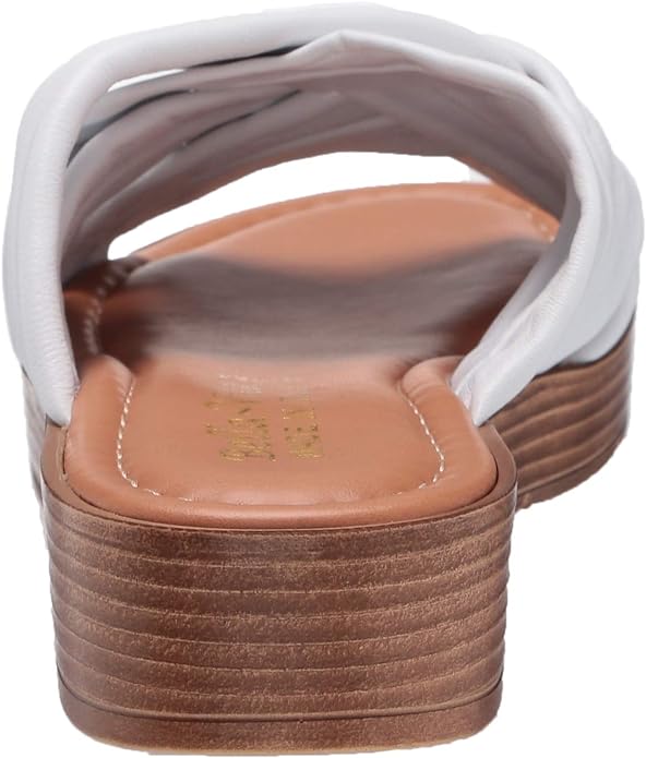 Bella Vita Women's Tor-Italy Wedge Sandal Color White Leather Size 7M