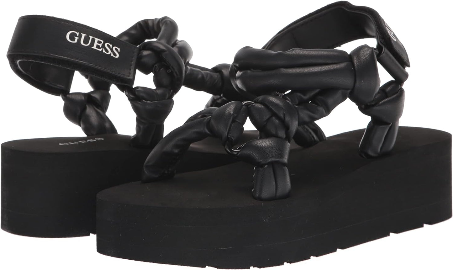 GUESS Women's Albina Puffy Wedge Sandals Color Black Size 7M