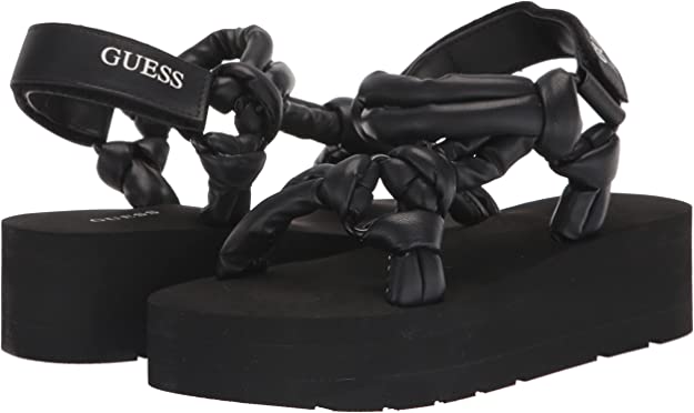 GUESS Womens Albina Wedge Sandal Color Black Size 6M