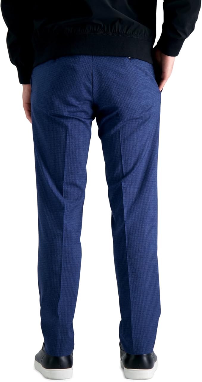 Kenneth Cole Reaction Men's Slim-Fit Stretch Check Dress Pants Color Blue Grid W32xL29