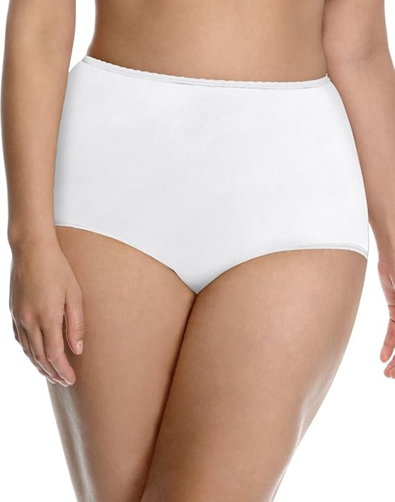 Bali Skimp Skamp Brief Panties White Size 7