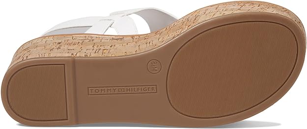 Tommy Hilfiger Women's Vani Wedge Sandal Color White Size 8.5M