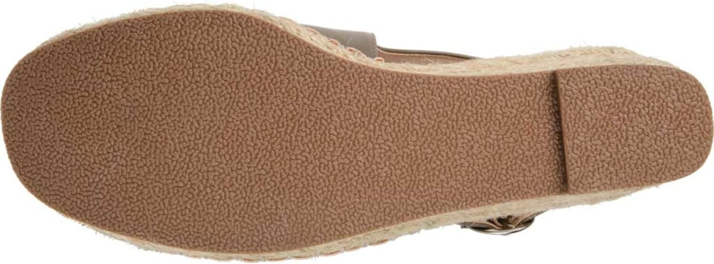 Journee Collection Women's Crew Wedge Sandal Color Taupe Size 6M