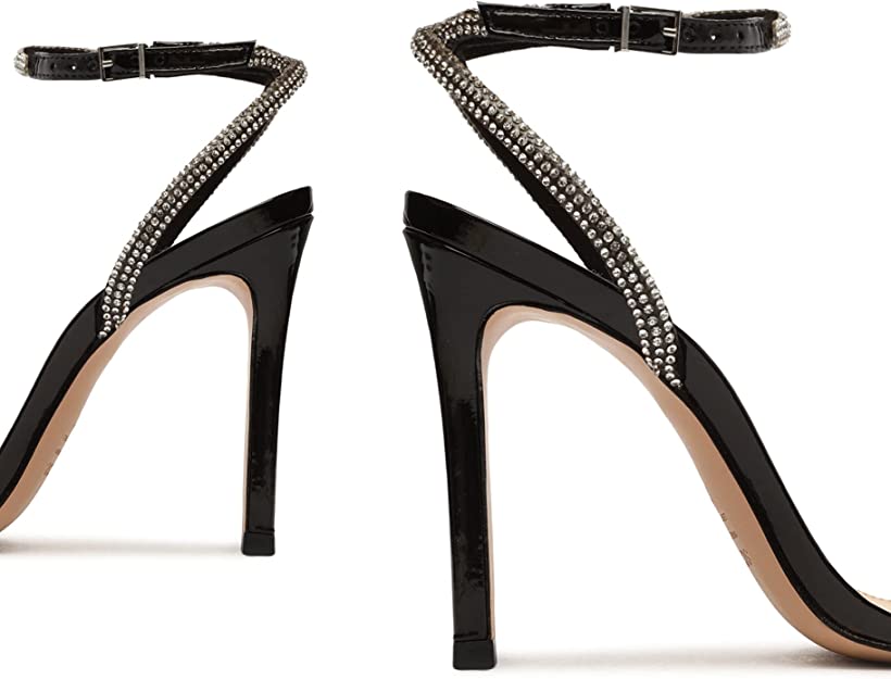 SCHUTZ Altina Glam Sandals Color Chrystal/Black Size 8.5B