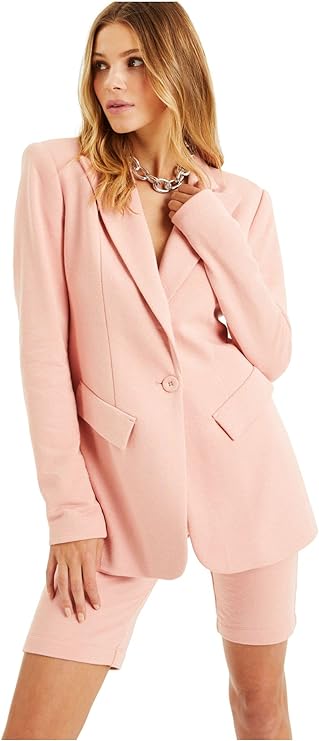 INC International Concepts Women's One-Button Blazer Color Blush Size M