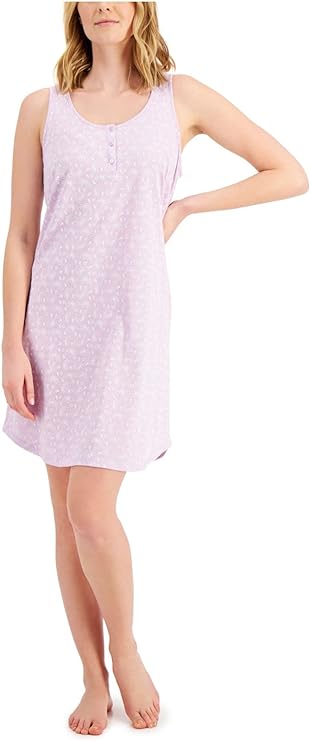 Charter Club Women's Cotton Tank Chemise Nightgown Color Paisley Size XS