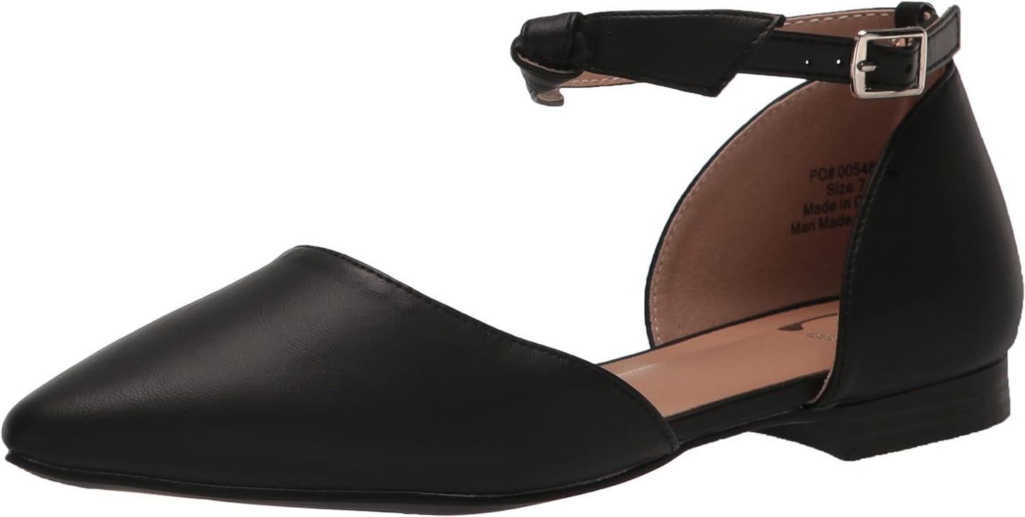 Journee Collection Women's Vielo Ballet Almond Toe Buckle Flats Color Black Size 11M