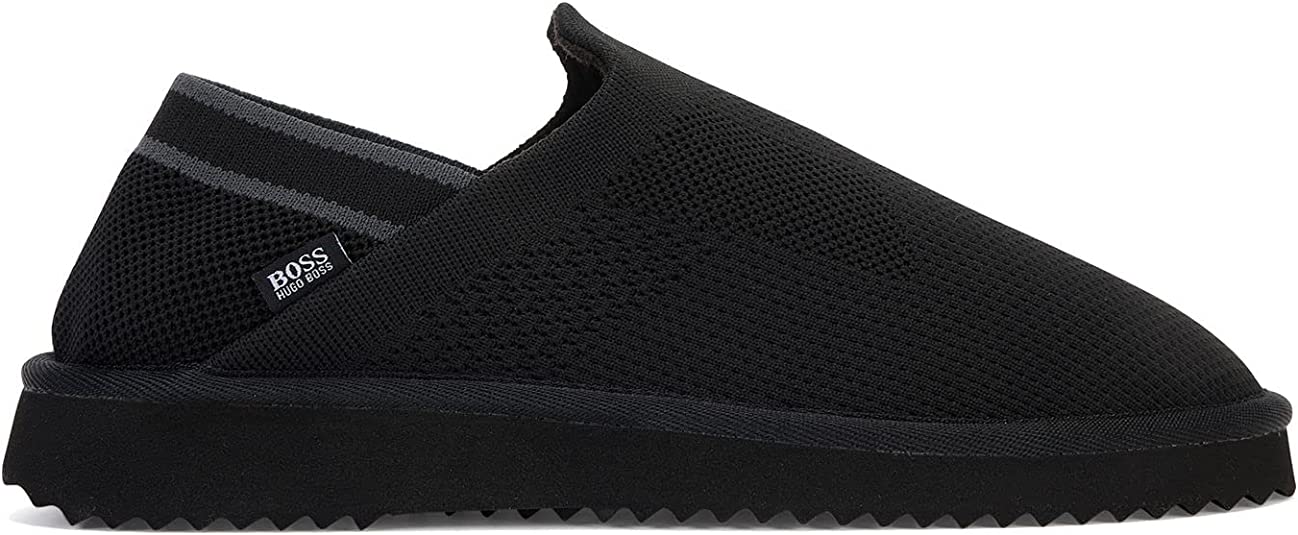 Hugo Boss Mens Homium Knit Slipper Color Black Size 9M