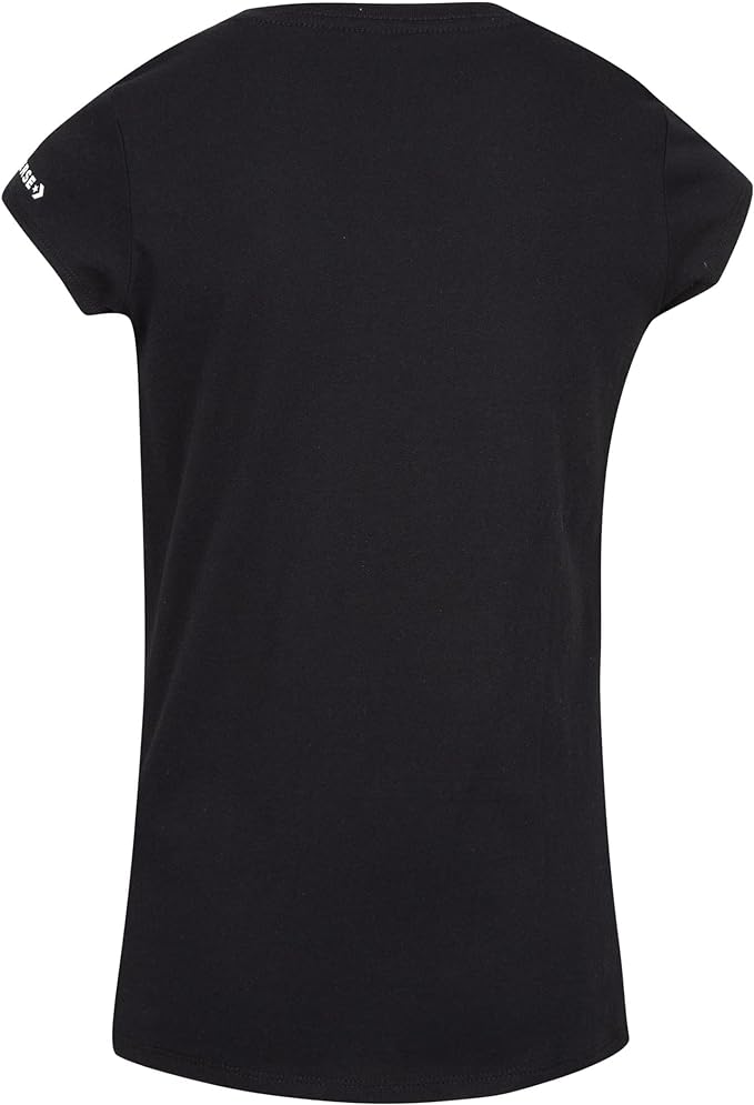 Converse Big Girls Shine Chuck Tee Color Black Size M 8-10