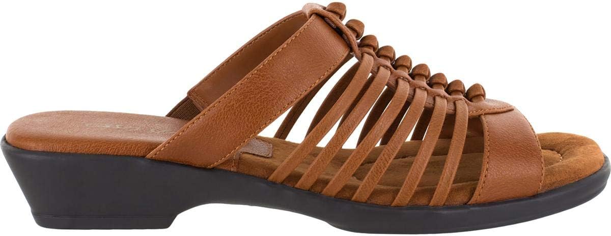 Easy Street Women's Nola Slip On Slide Sandals Color Cognac Size 7M