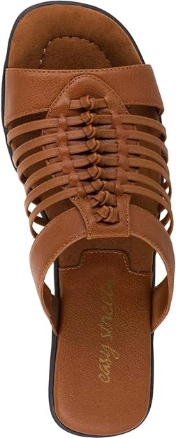 Easy Street Women's Nola Slip On Slide Sandals Color Cognac Size 7M