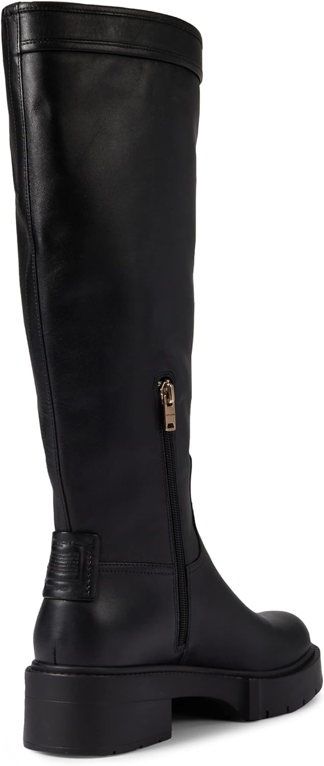 COACH Women's Lilli Buckled-Strap Riding Boots Color Black Size 6.5M