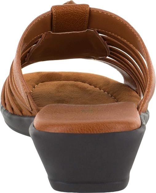 Easy Street Women's Nola Slip On Slide Sandals Color Cognac Size 7M