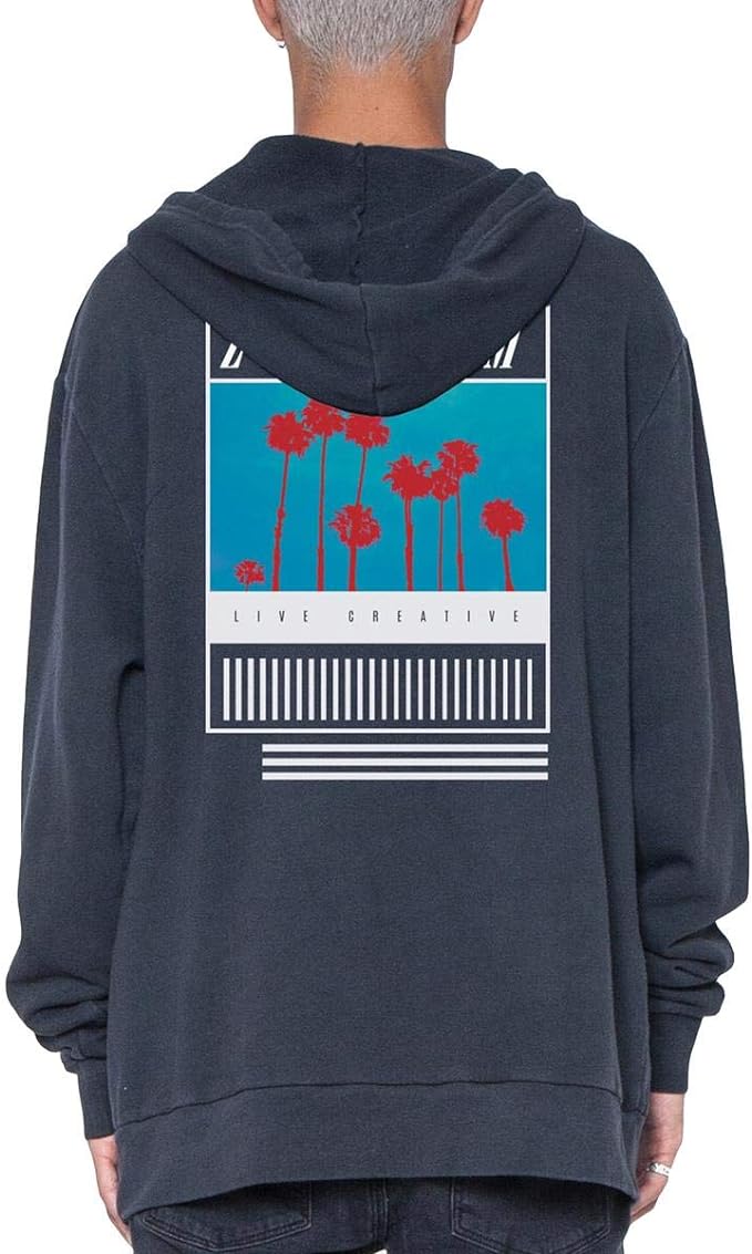 ZGY Denim Men's Zee Logo Drawstrings Hoodie Color Black Size M