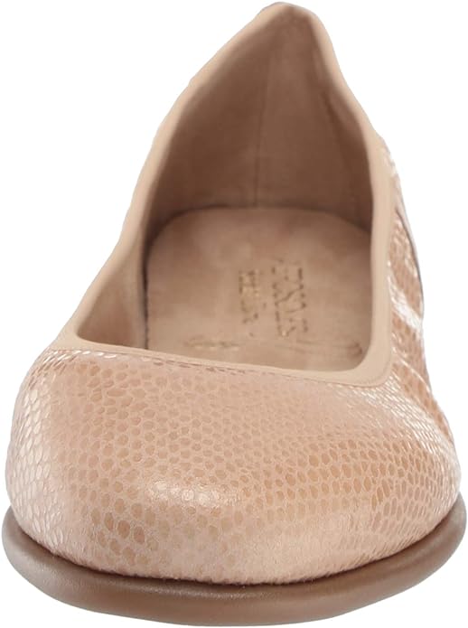 Aerosoles Women's Better Yet Ballet Flat Color Light Tan Snake Size 7.5M
