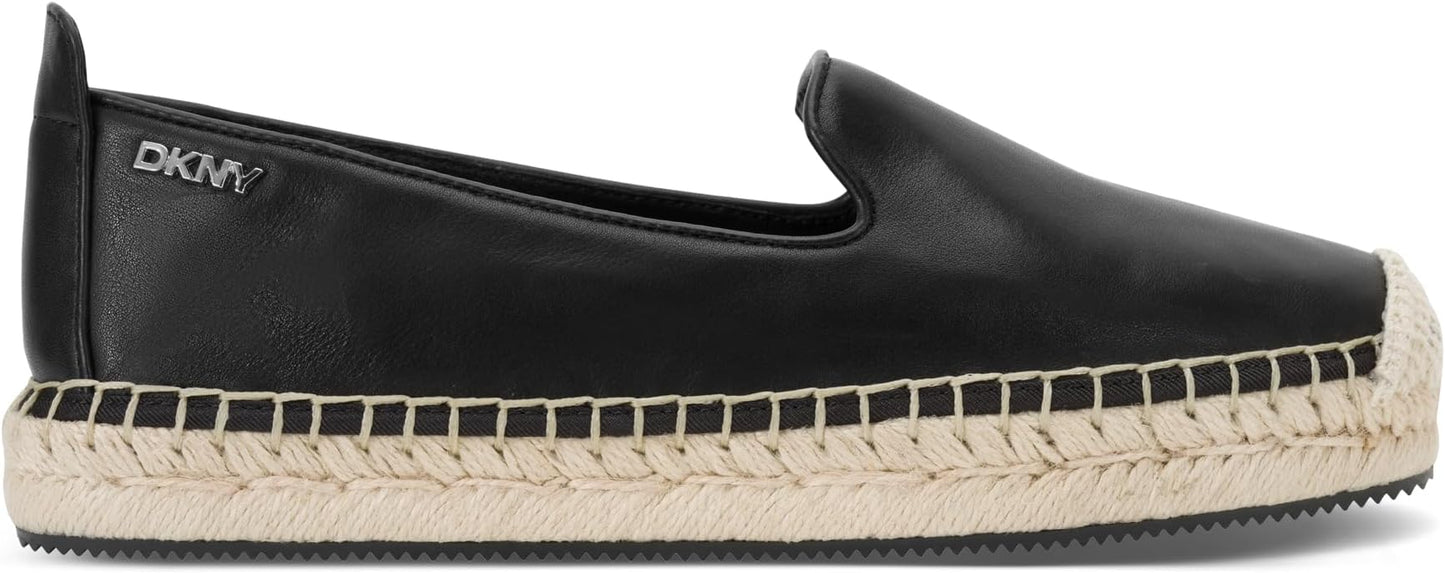 DKNY Women's Mallandra Slip-On Espadrille Sandals Black Size 7.5
