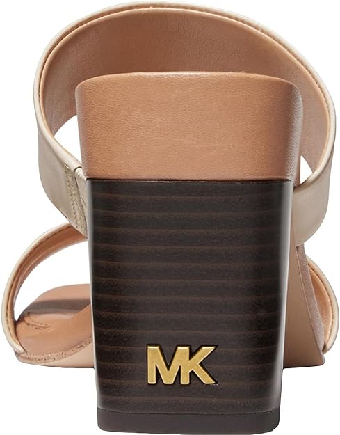 Michael Kors Women's Glenda High Heel Slide Sandals Color Light Cream Size 7.5M
