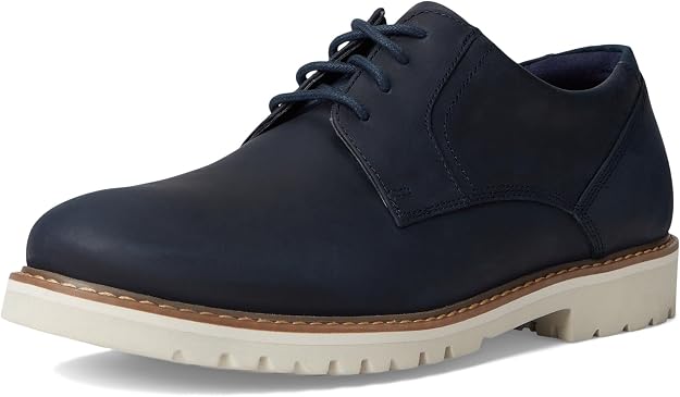Rockport Men's Maverick Plain Toe Oxfords Navy Size 12