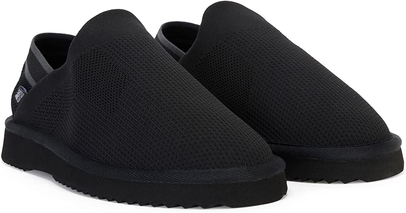 Hugo Boss Mens Homium Knit Slipper Color Black Size 9M