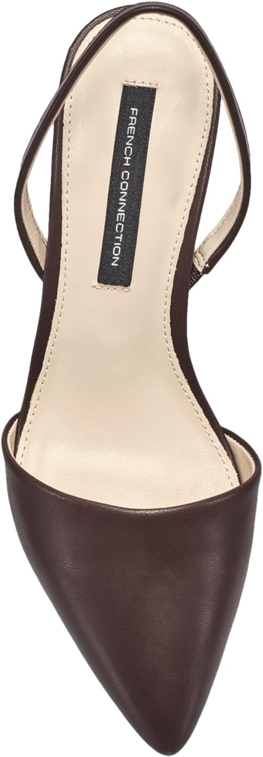 French Connection Women's Slingback Pointed Toe Pumps Color Brown Size 6.5M