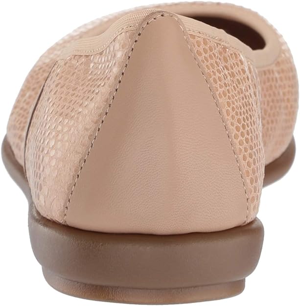 Aerosoles Women's Better Yet Ballet Flat Color Light Tan Snake Size 7.5M