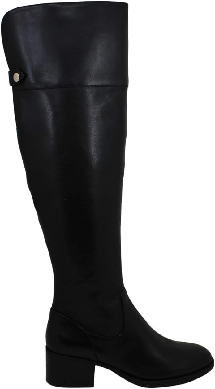 INC International Concepts Karmenn Leather Tall Over-The-Knee Boots Color Black Size 6.5M