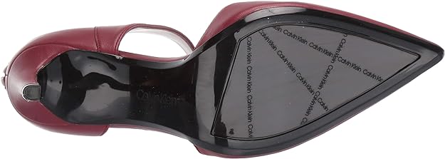 Calvin Klein Women's Rajon Nappa Leather Pump Color Barn Red Size 5M