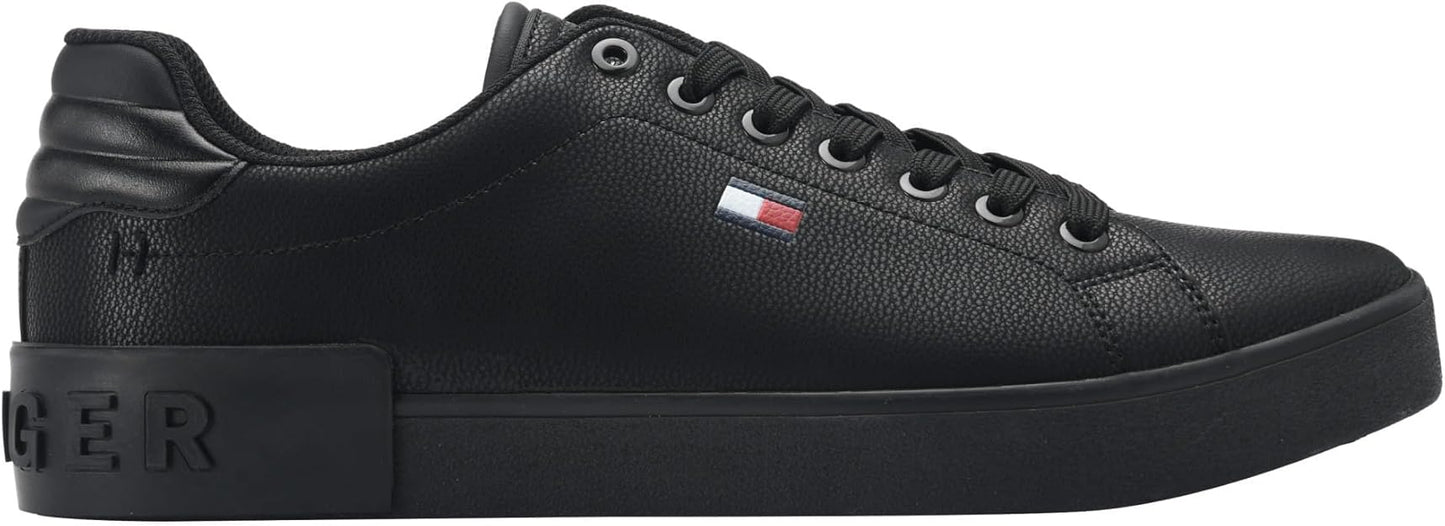 Tommy Hilfiger Men's Rezz Lace Up Low Top Sneakers All Black Size 10 Style TMREZZ6