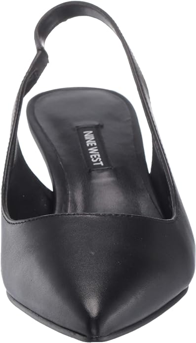 Nine West Women's Feliks Slingback Pump Color Black Leather Size 10.5M