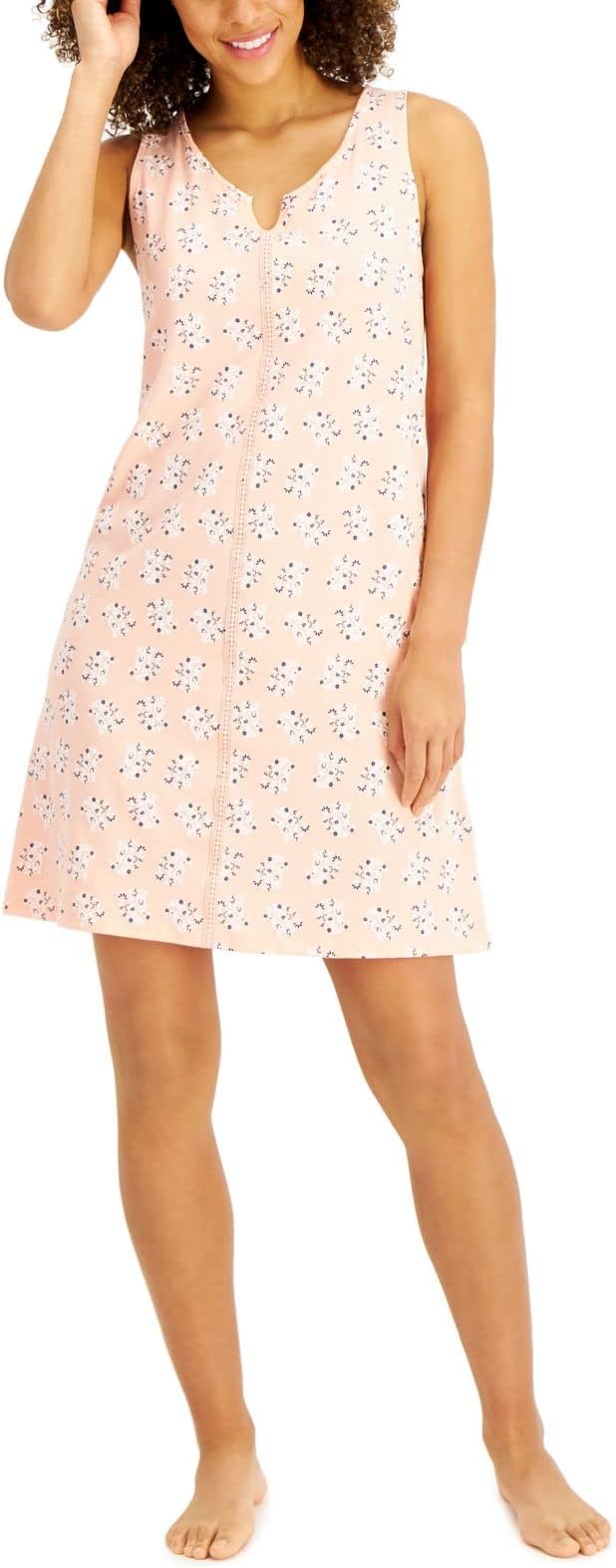 Charter Club Women's Lace-Trim Printed Cotton Nightgown Color Paisley Size XS