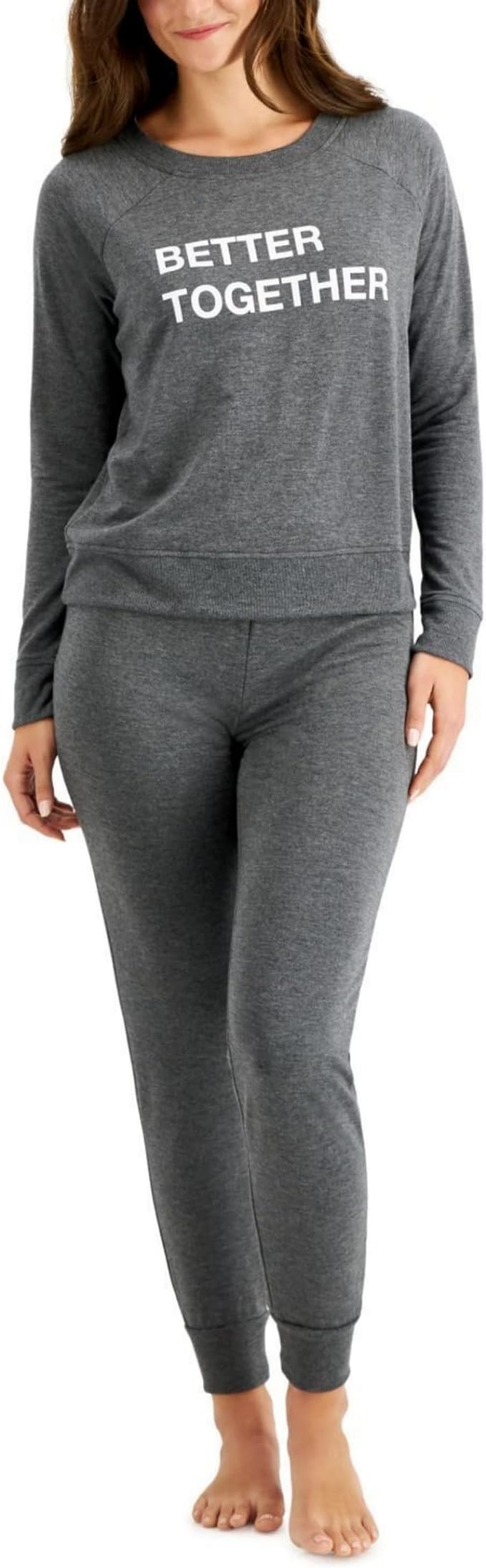 Family Pajamas Women's Better Together Pajama Set Color Charcoal Heather Size XL