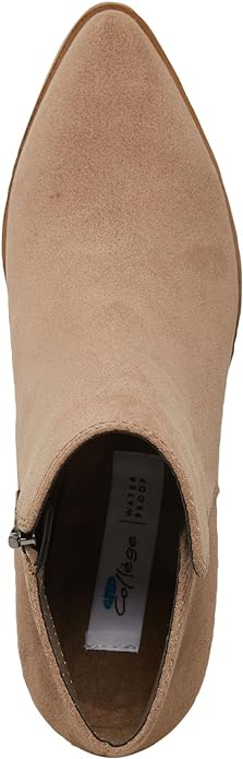 Aqua College Women's Nellie Stacked-Heel Ankle Booties Color Mushroom Suede Size 8M