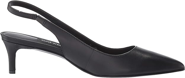 Nine West Women's Feliks Slingback Pump Color Black Leather Size 10.5M