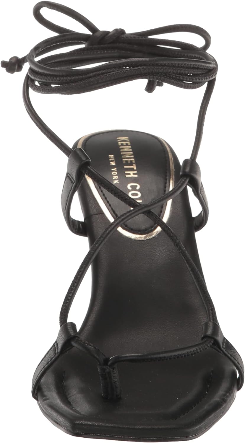 Kenneth Cole New York Women's Belinda Wedge Sandals Color Black Leather Size 6M