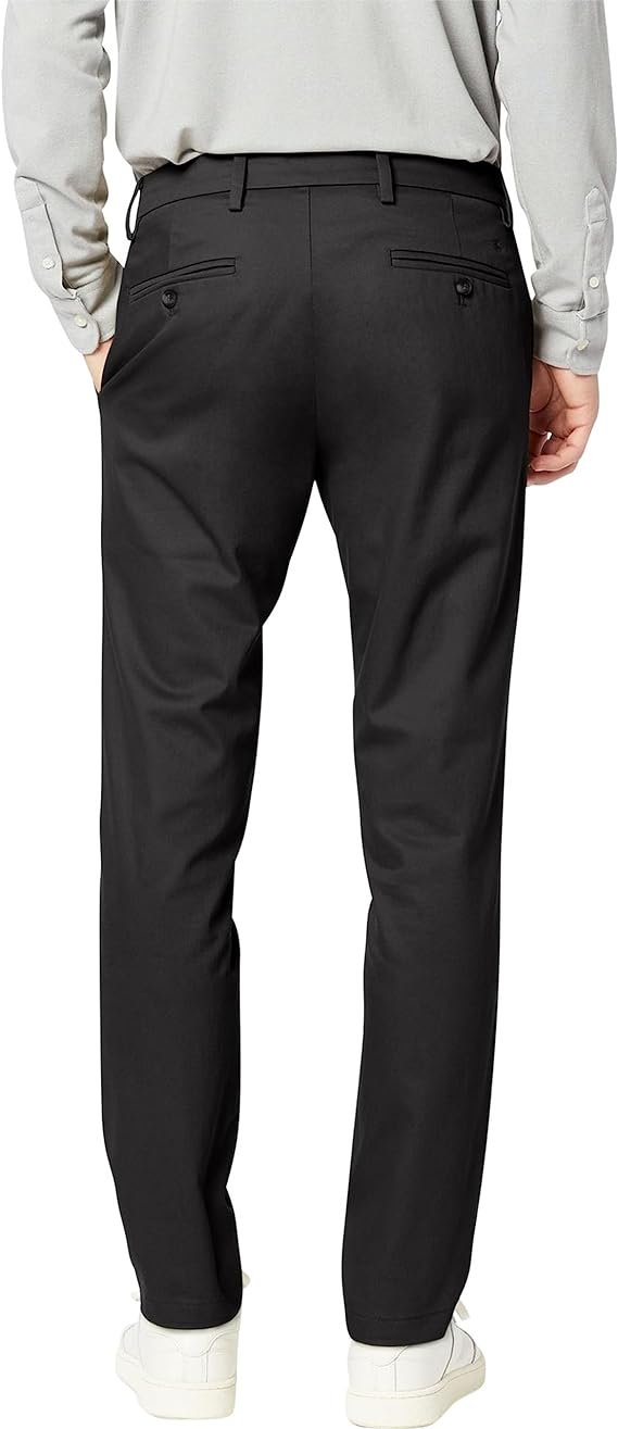 Dockers Men's Slim Fit Signature Khaki Lux Cotton Stretch Pants Color Black W38xL30