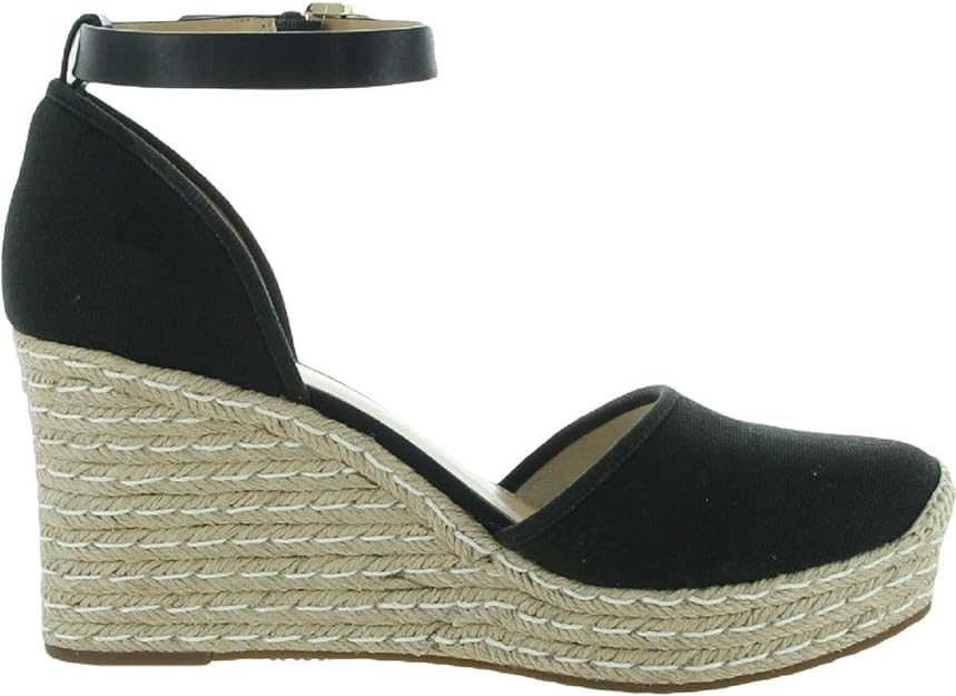 Michael Kors Women's Kendrick Espadrille Wedge Sandal Color Black Size 9.5M