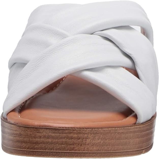 Bella Vita Women's Tor-Italy Wedge Sandal Color White Leather Size 7M