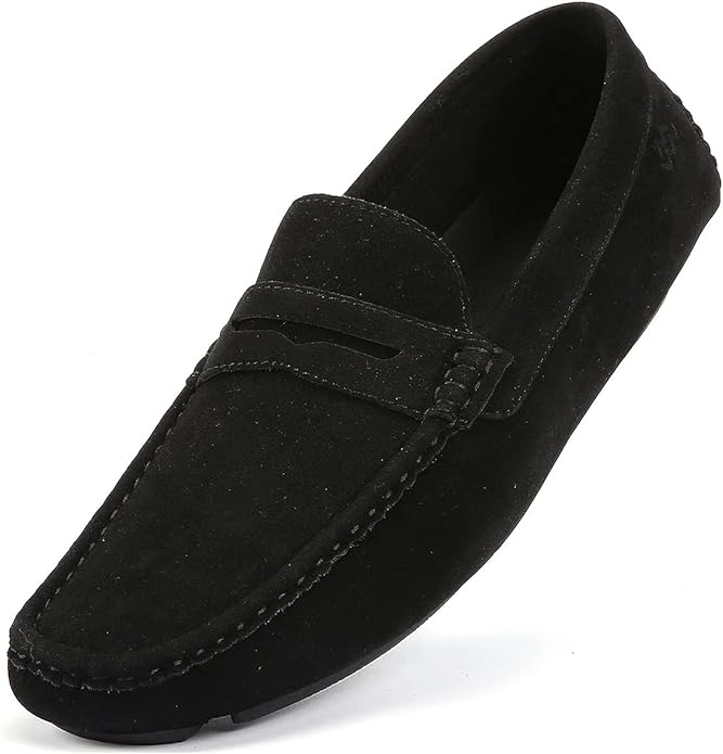 Mio Marino Men's Suede Loafers Color Black Size 9
