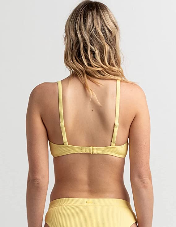 Roxy Juniors Love The Perfect 10 Triangle Bikini Top Color Sunshine Size L